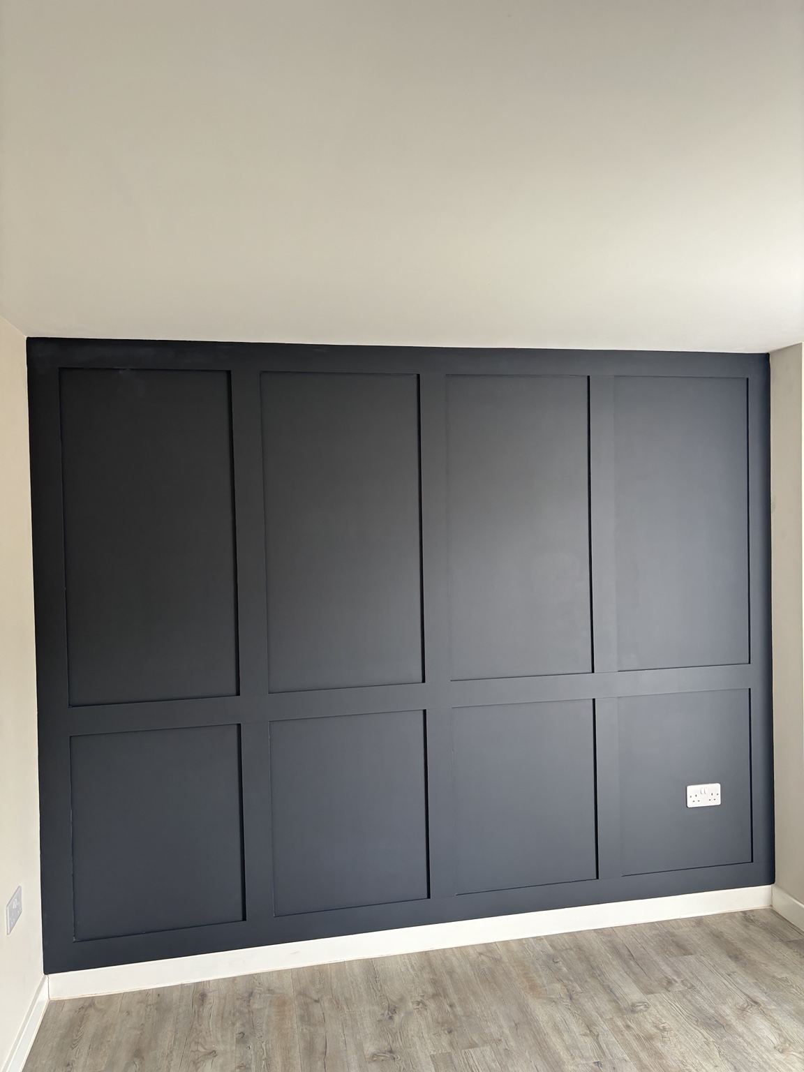 Panelled feature wall
