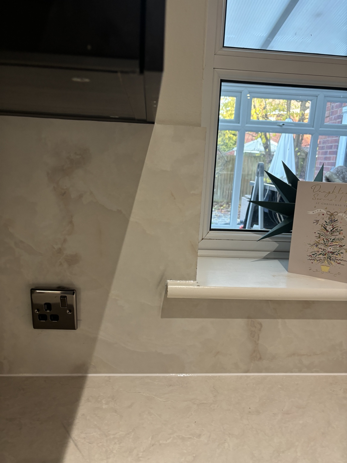 Kitchen wall panel detail