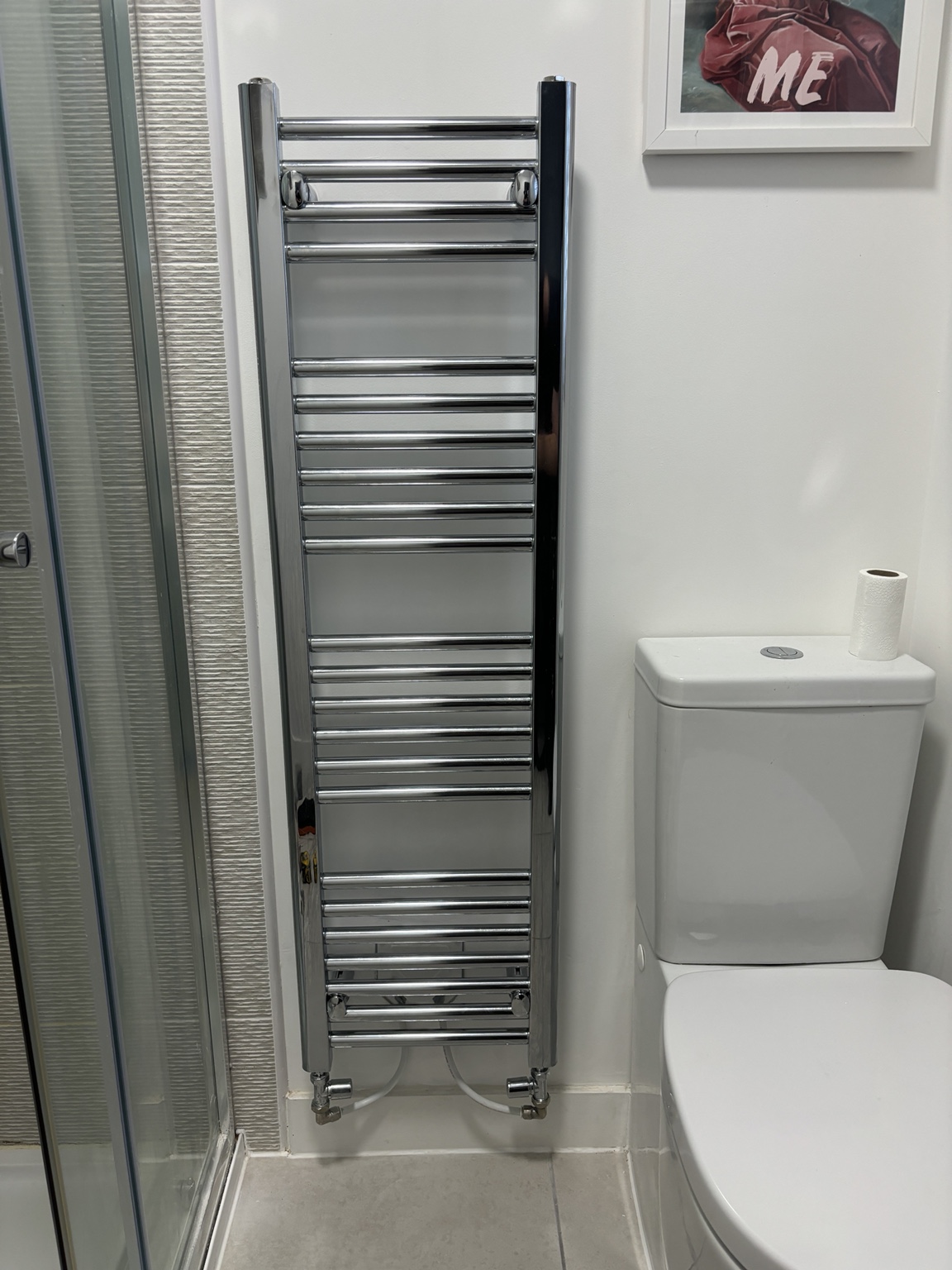 Chrome towel radiator